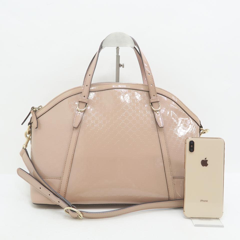 Gucci Guccissima Pink Patent Leather Tote