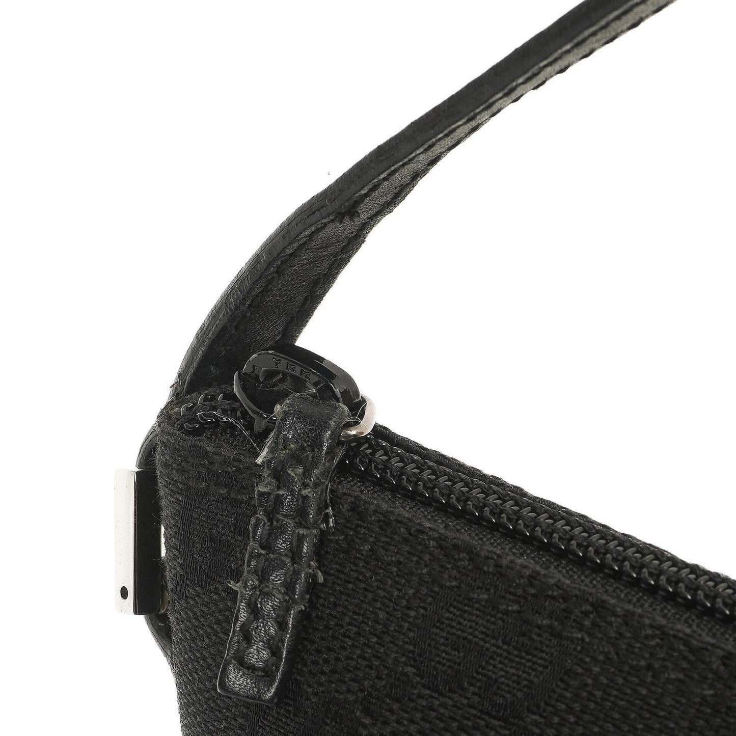Gucci Mini Baguette Black GG Monogram Pochette Boat