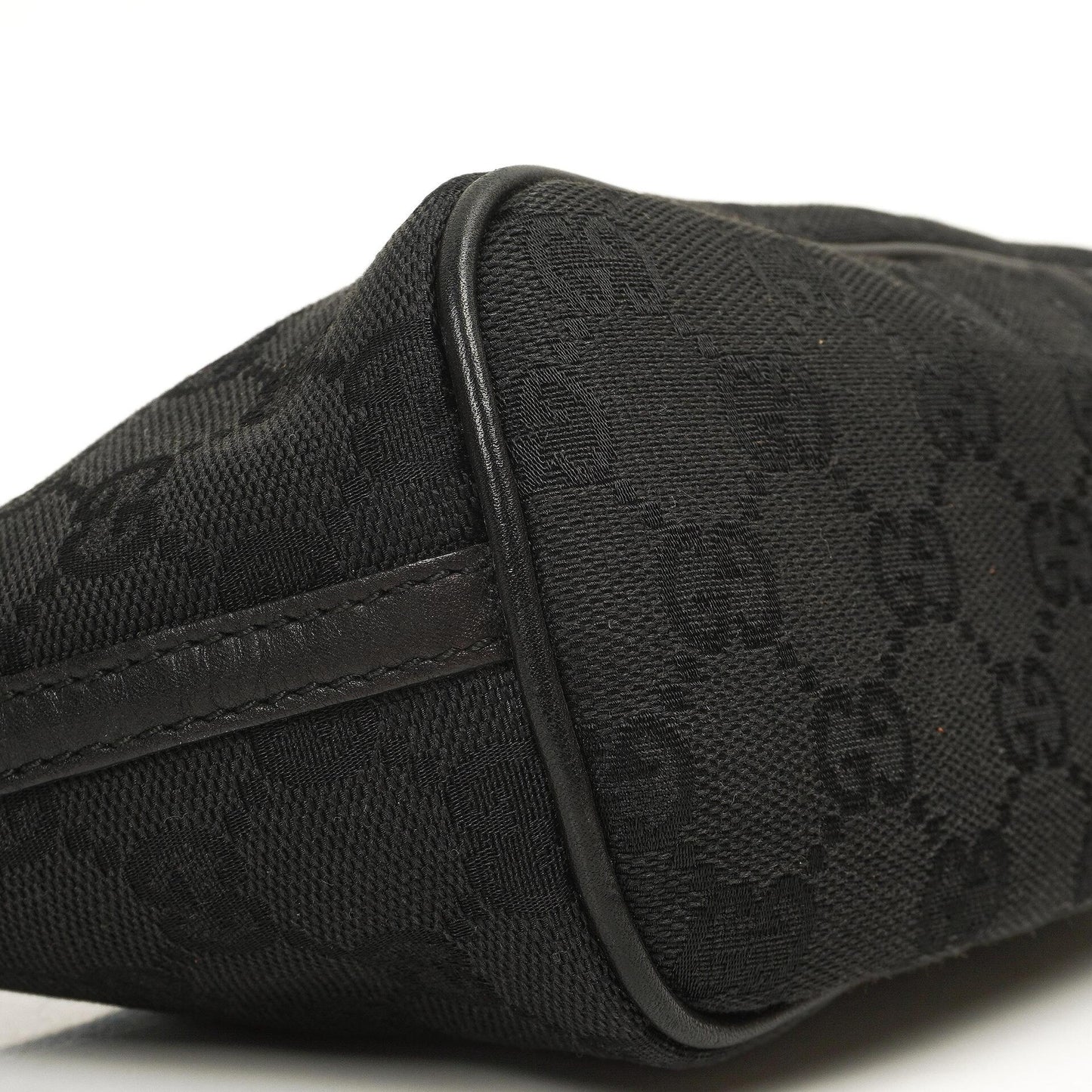 Gucci Mini Baguette Black GG Monogram Pochette Boat