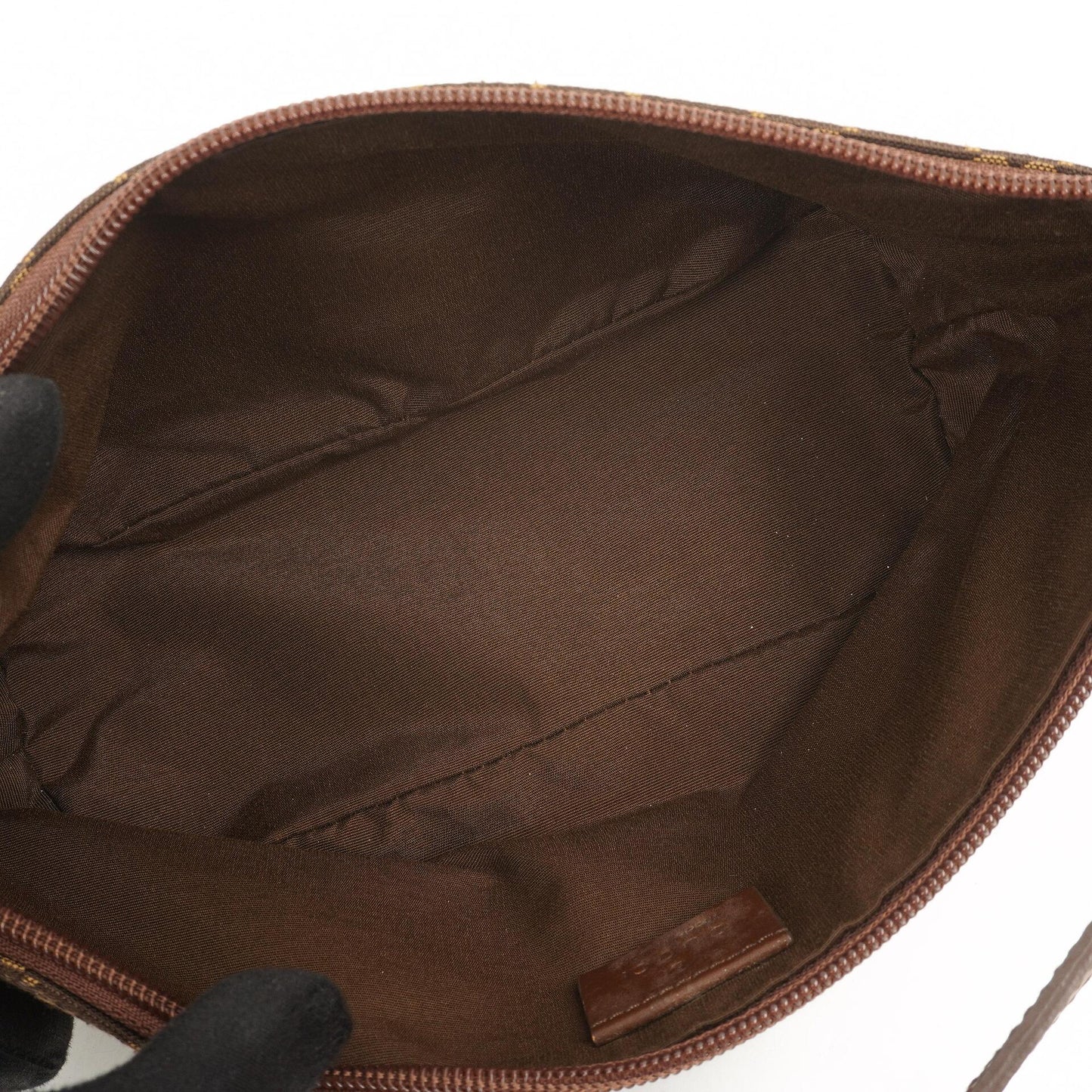 Gucci Mini Baguette GG Monogram Pochette Boat Brown/Beige Bag