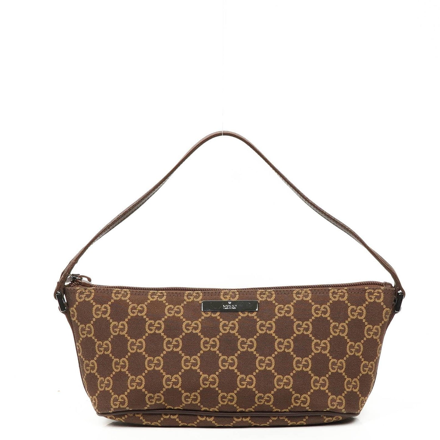 Gucci Mini Baguette GG Monogram Pochette Boat Brown/Beige Bag