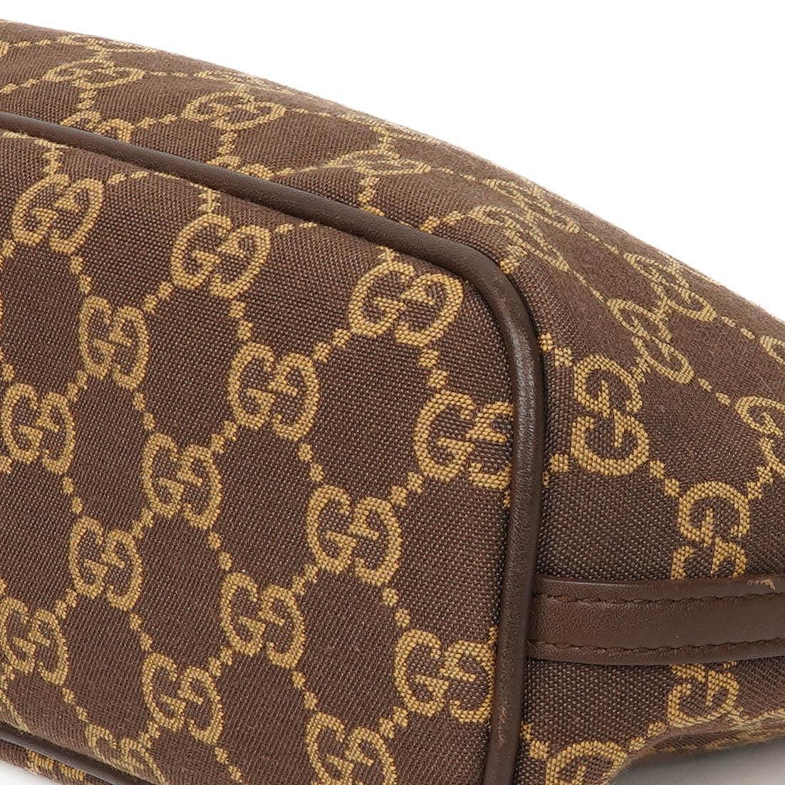Gucci Mini Baguette GG Monogram Pochette Boat Brown/Beige Bag