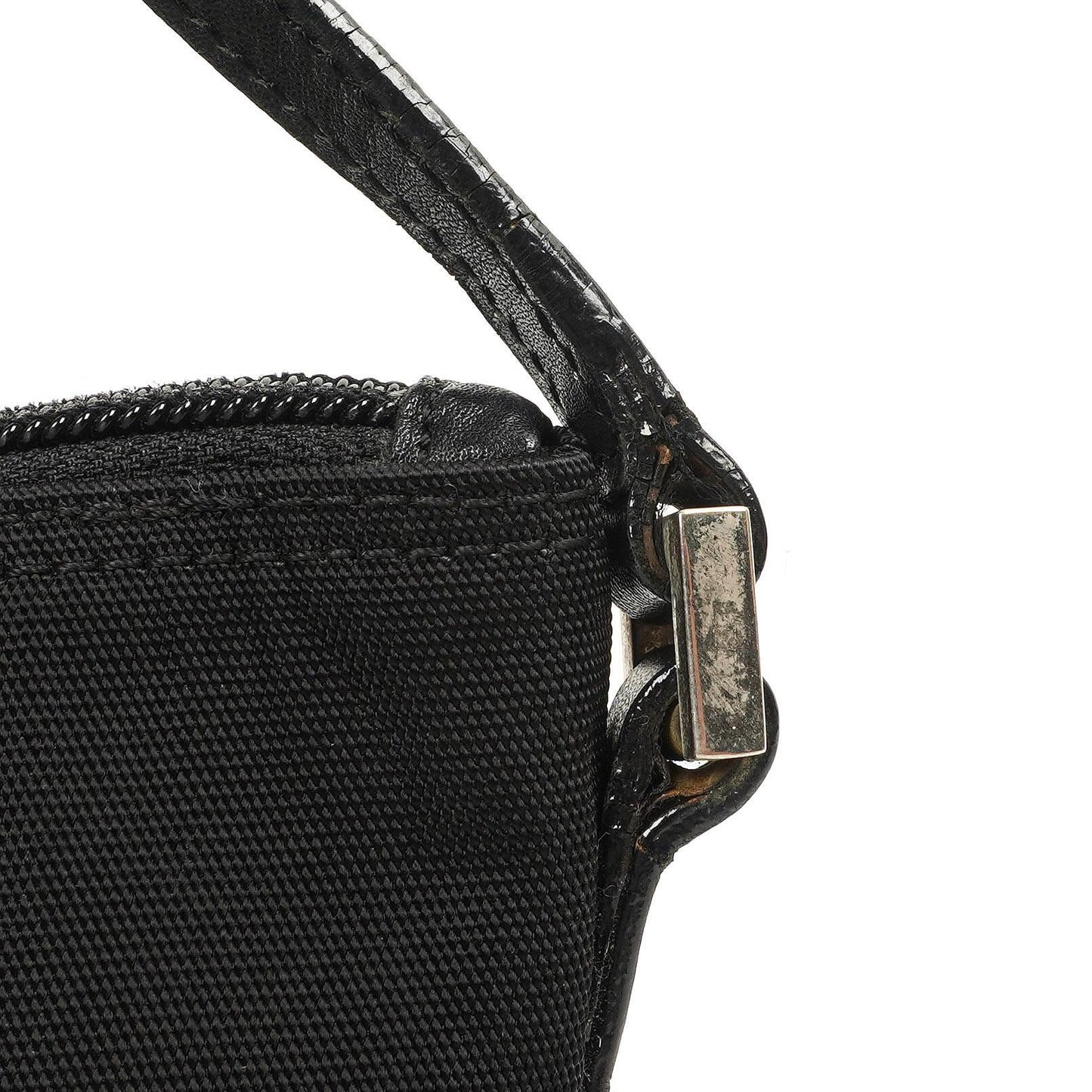 Gucci Mini Baguette Pochette Boat Black Canvas Bag