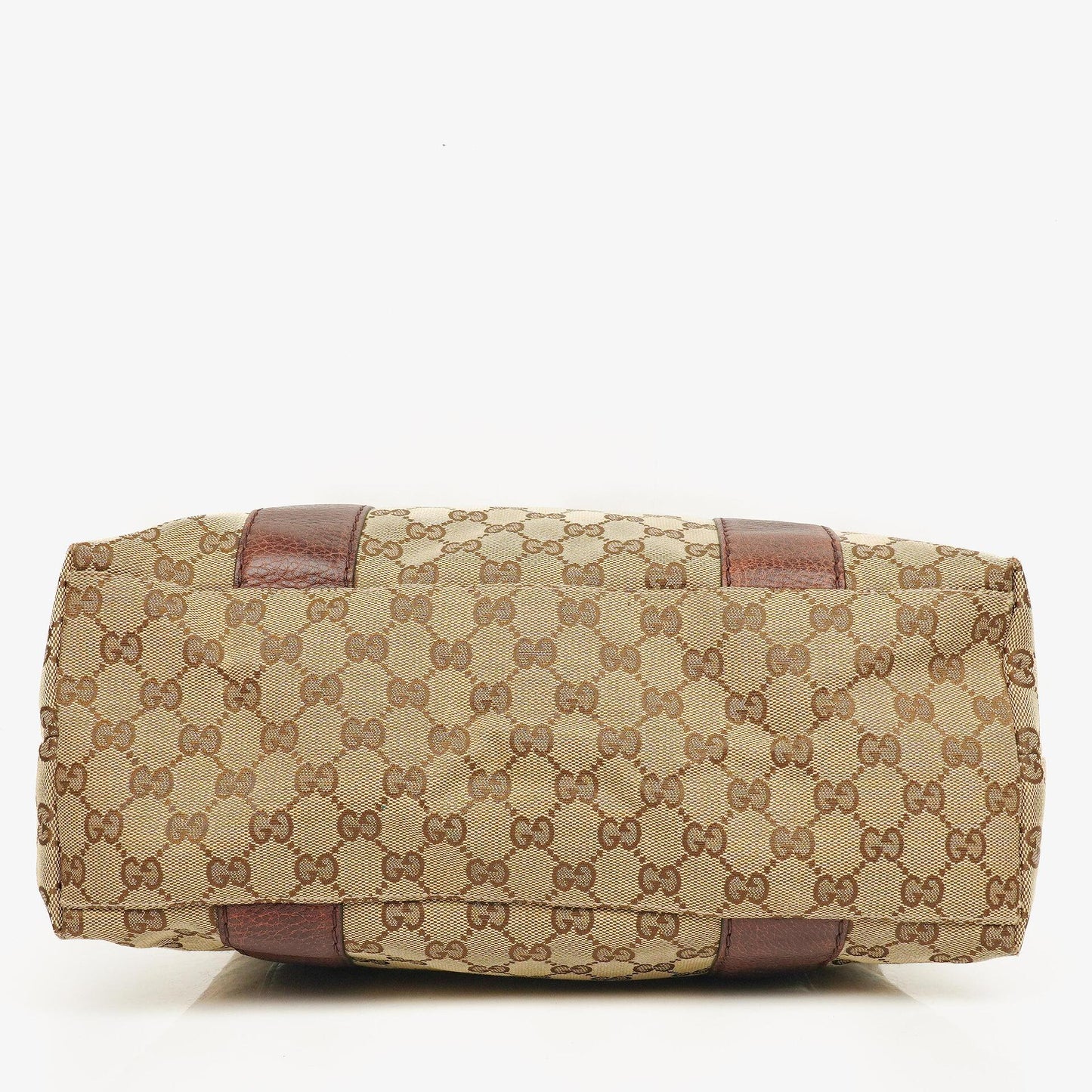 Gucci Monogram Bamboo Braided Handles Bag