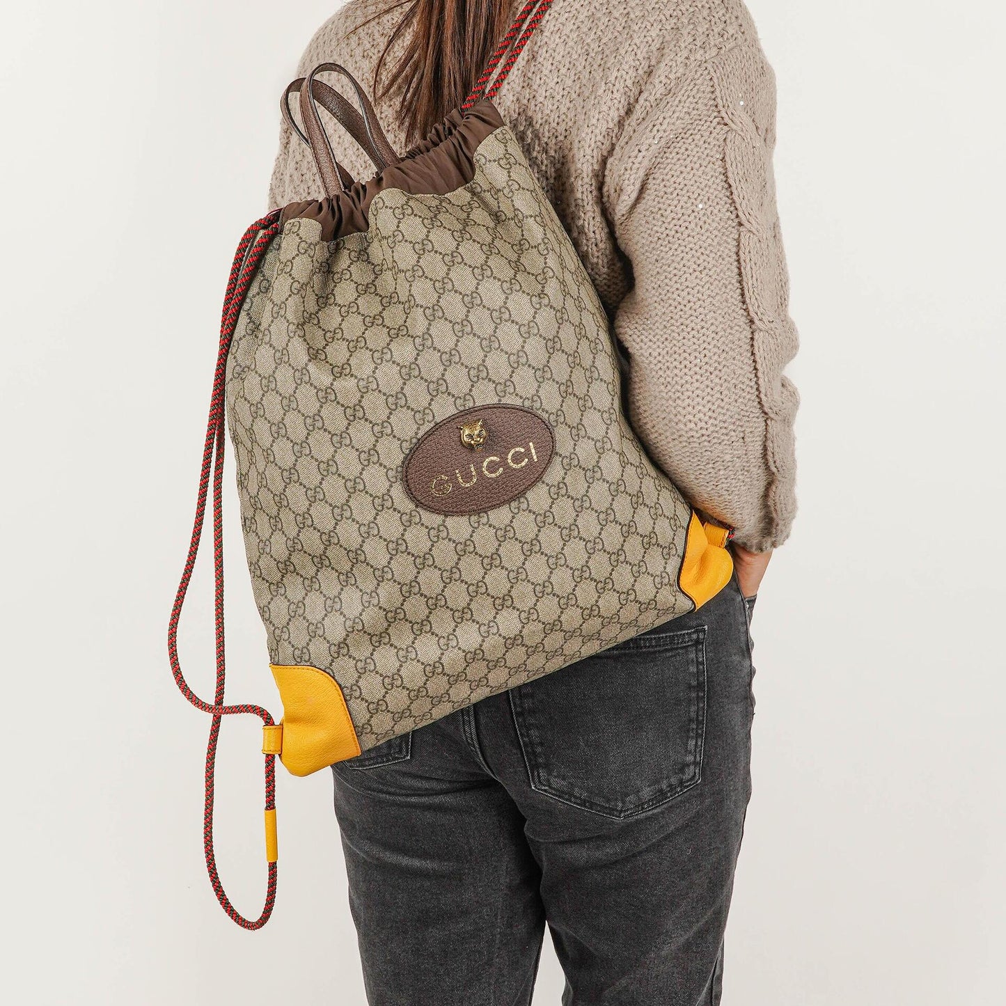 Gucci Neo Vintage Drawstring Backpack Top Handle
