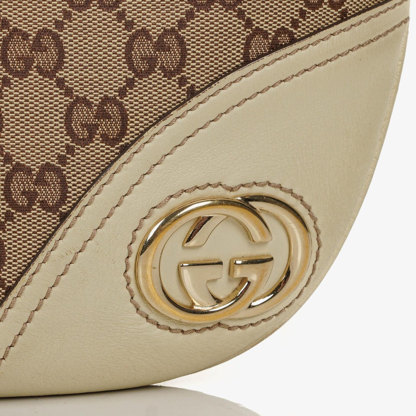 Gucci New Britt Half Moon Monogram Medium Hobo Bag