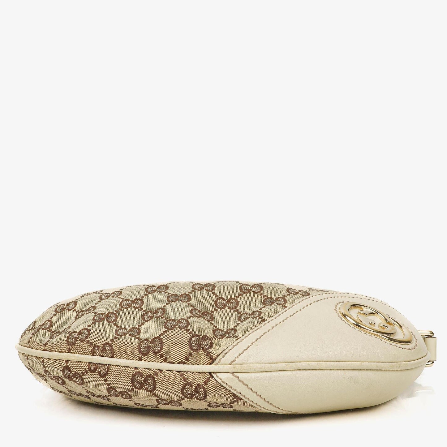 Gucci New Britt Half Moon Monogram Medium Hobo Bag