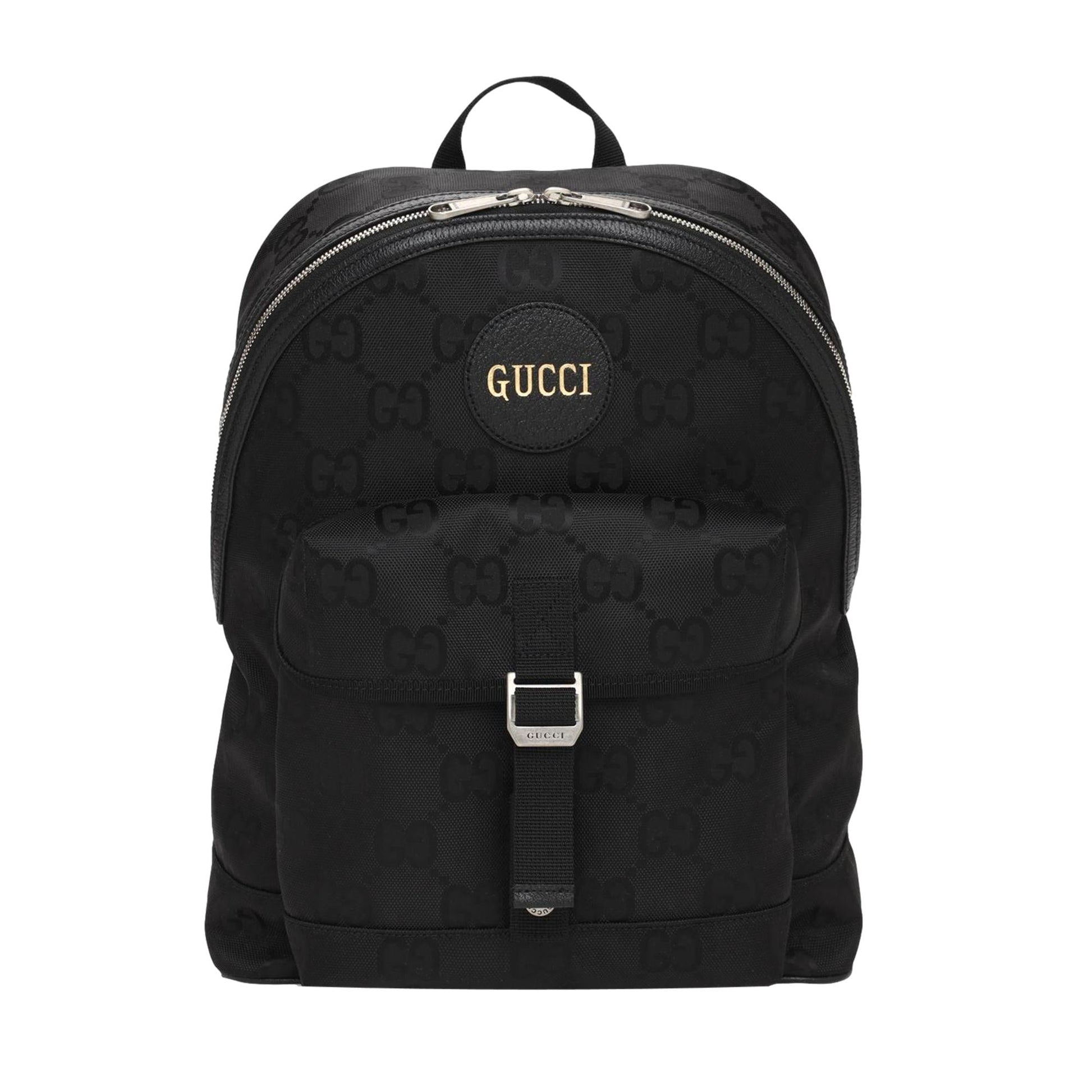 Gucci Monogram Nylon Leather Top Handle Crossbody
