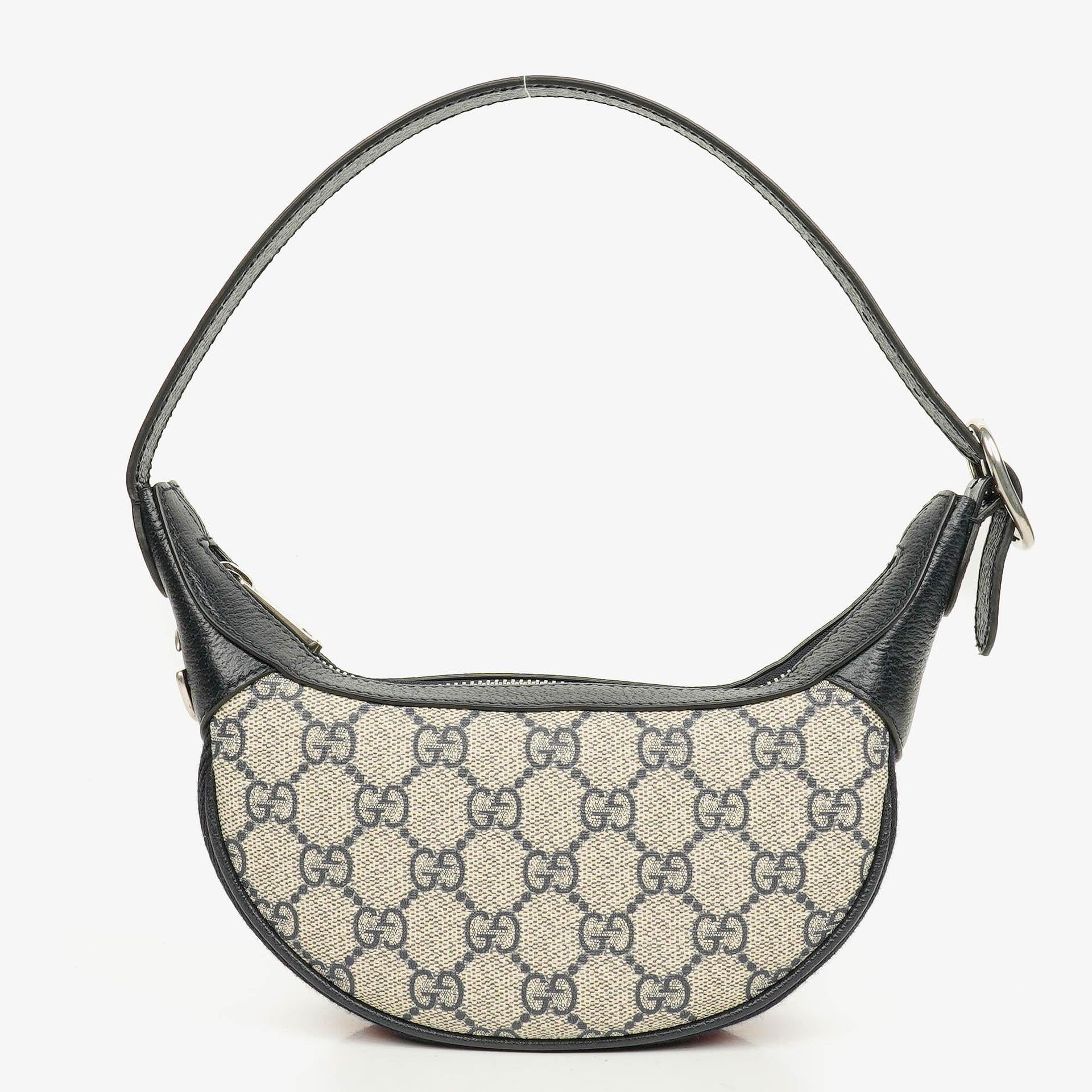 Gucci Ophidia GG Supreme Canvas And Navy Leather Mini Bag