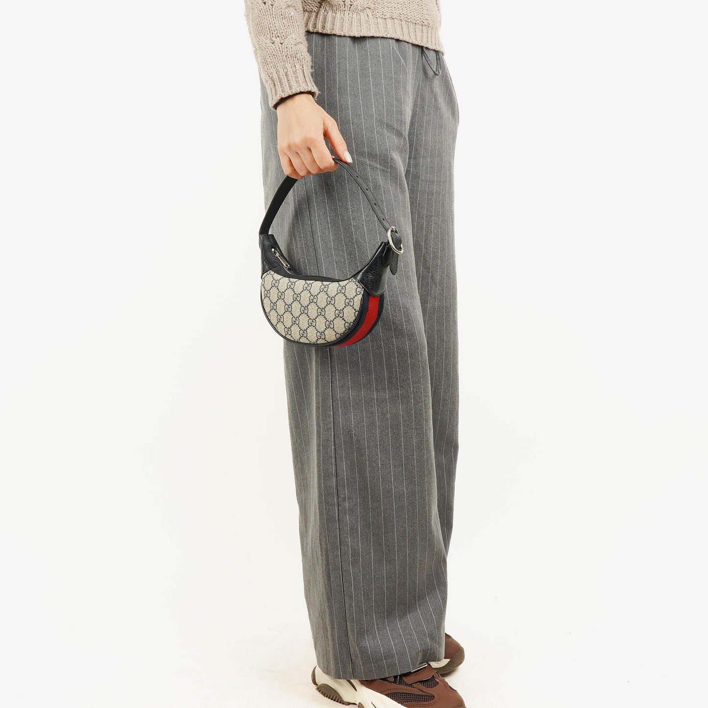 Gucci Ophidia GG Supreme Canvas And Navy Leather Mini Bag