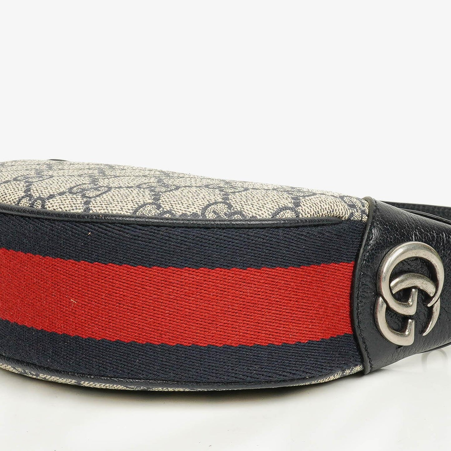 Gucci Ophidia GG Supreme Canvas And Navy Leather Mini Bag