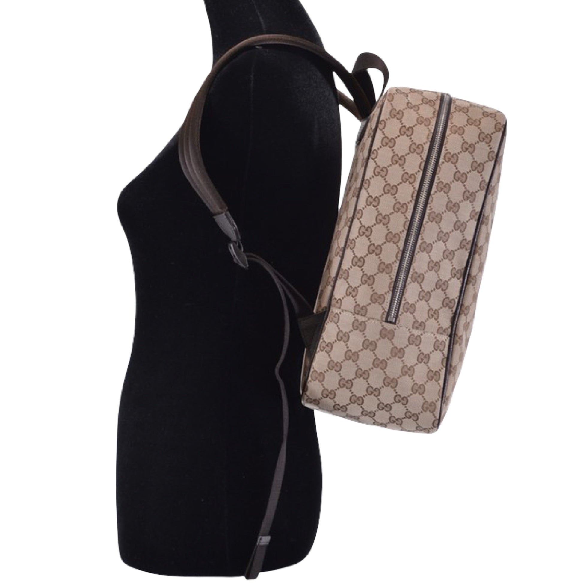 Gucci Monogram Nylon Leather Canvas Crossbody