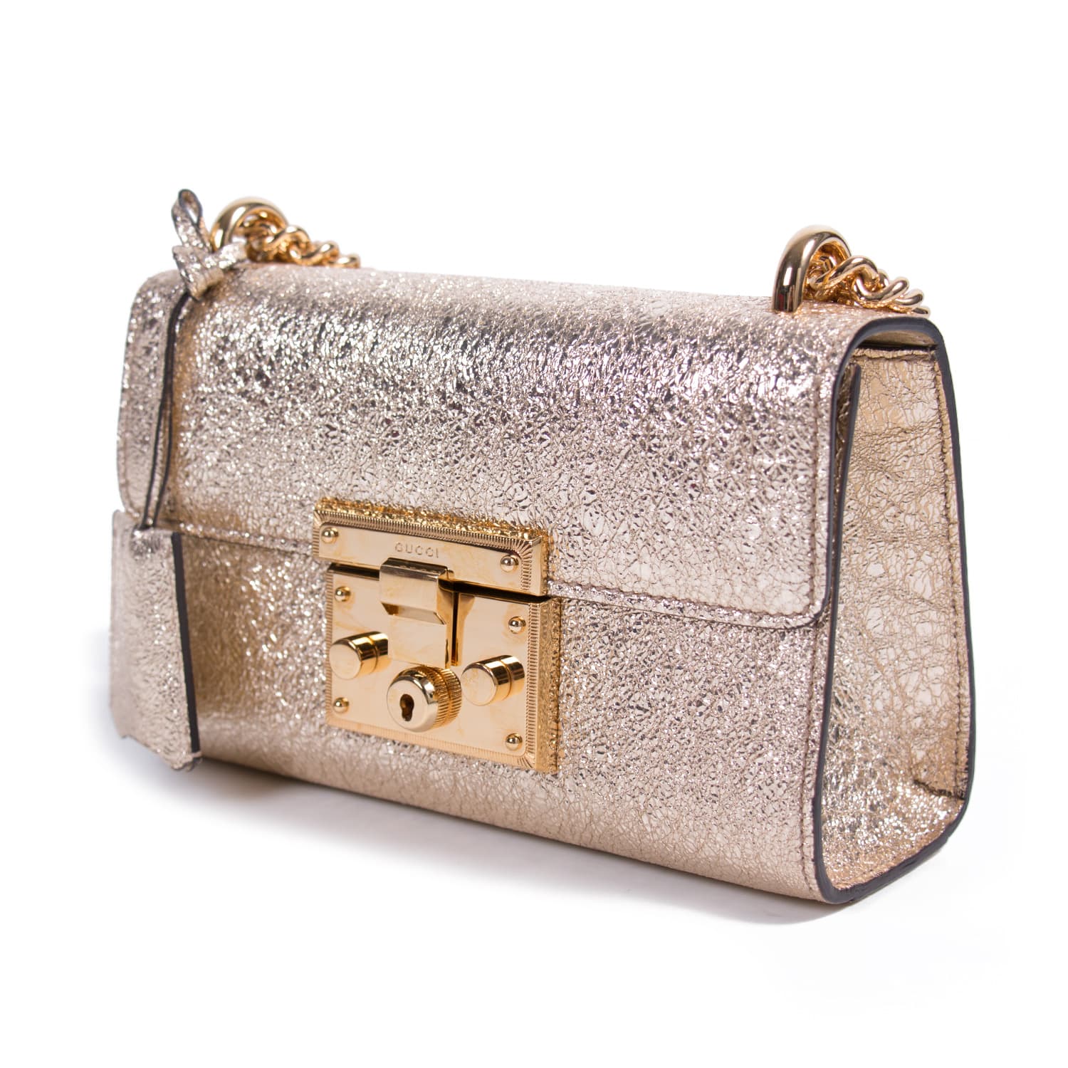 Gucci Padlock Leather Metallic Shoulder Bag Style 2
