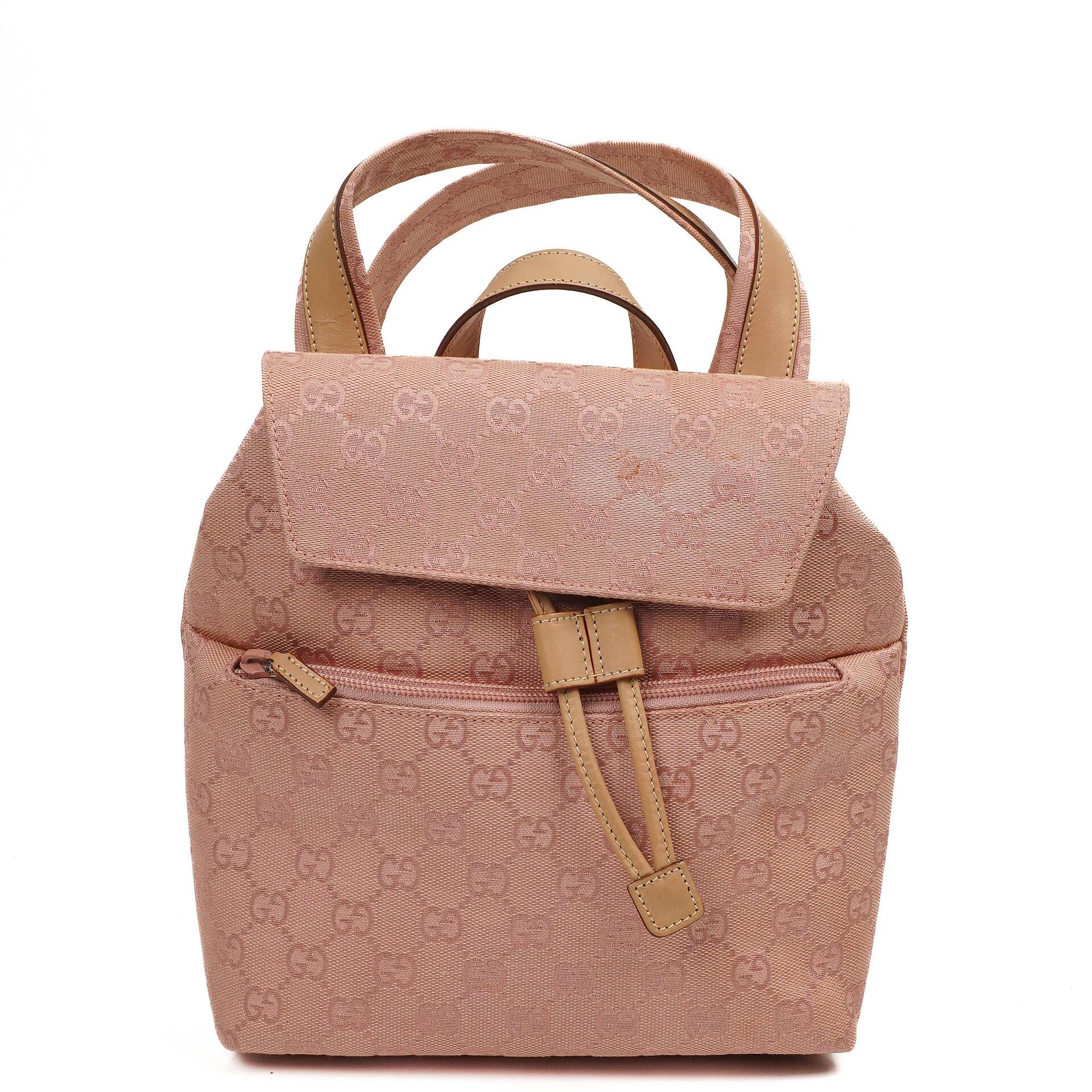Gucci Pink GG Canvas Monogram Backpack