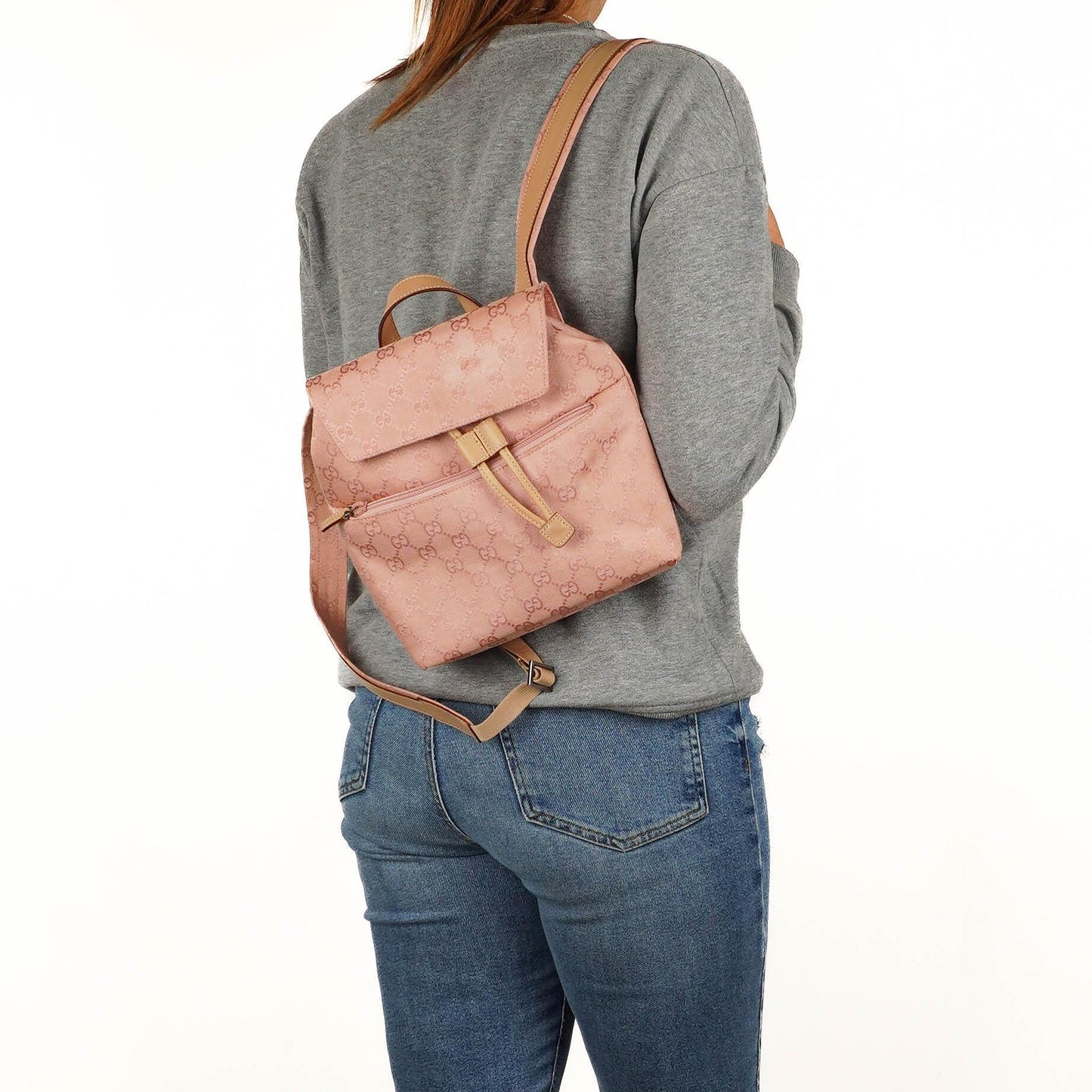 Gucci Pink GG Canvas Monogram Backpack