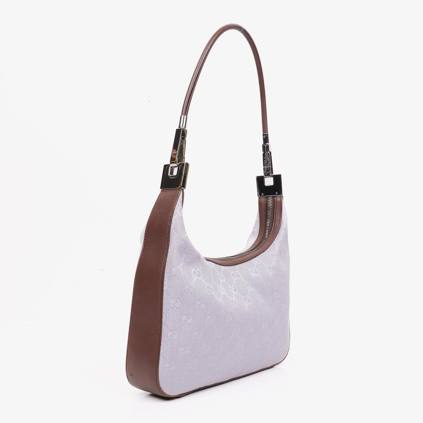 Gucci Purple GG Canvas Shoulder Hobo Bag