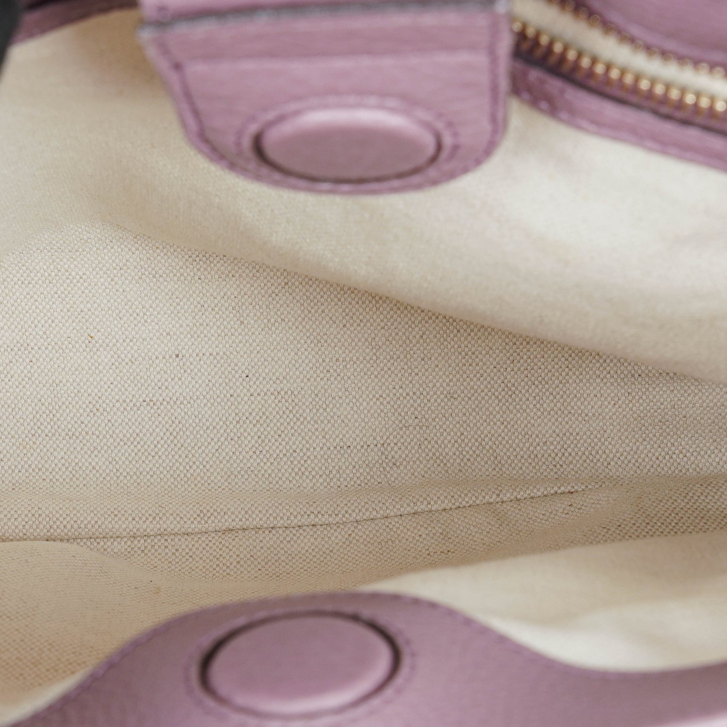 Gucci Purple Pebbled Calfskin Mini Bamboo Tote Bag