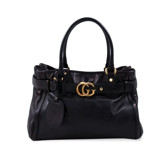 Gucci Leather Canvas Shoulder Bag Style 34