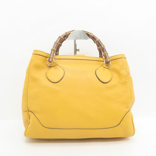 Gucci Bamboo Yellow Calfskin Tote