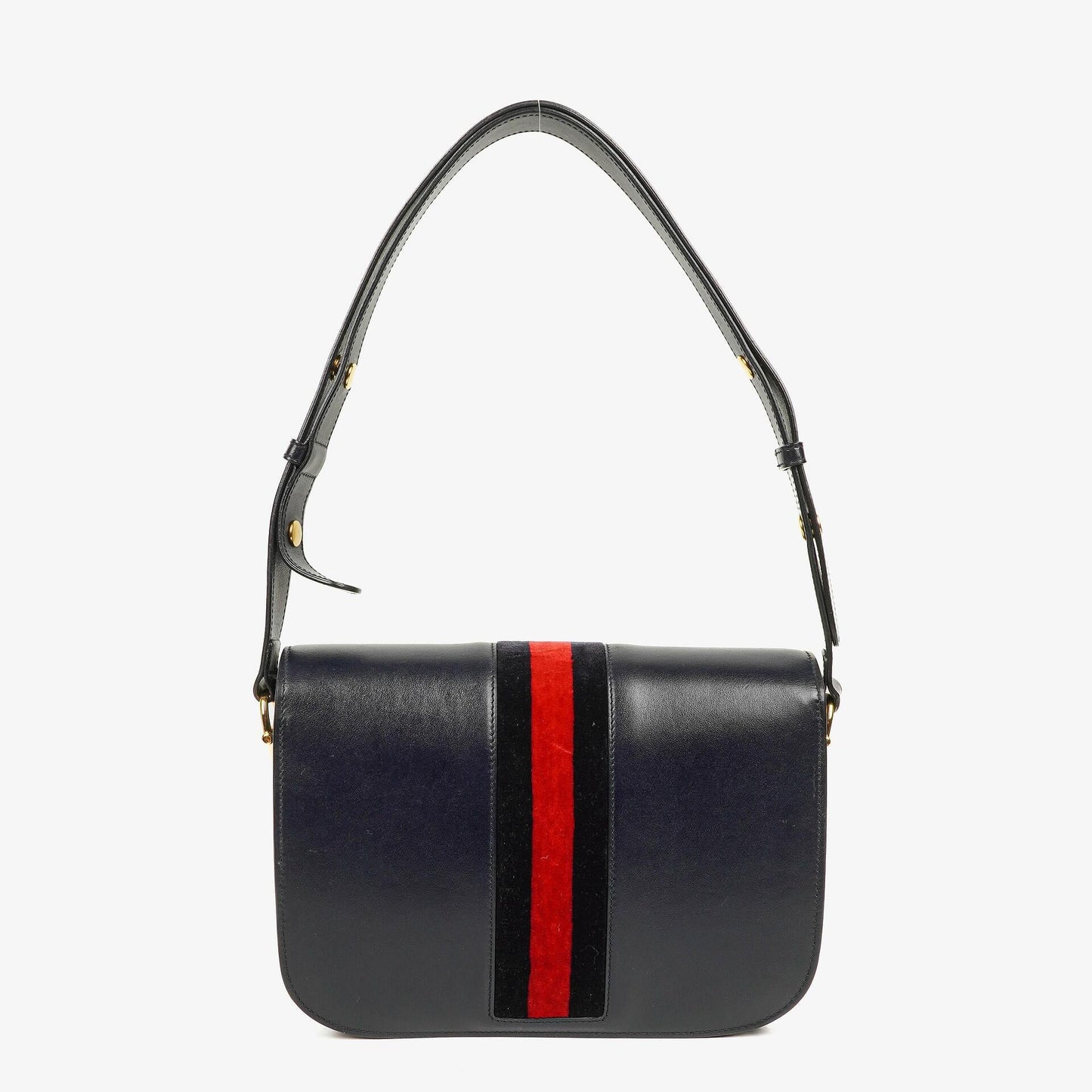 Gucci Small Horsebit 1955 Dark Navy Leather Shoulder Bag