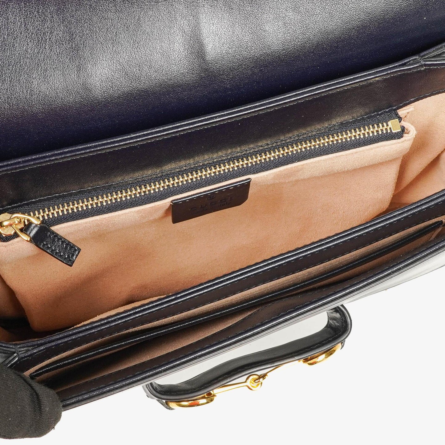 Gucci Small Horsebit 1955 Dark Navy Leather Shoulder Bag