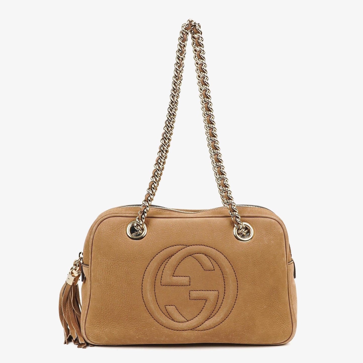 Gucci Small Soho Bowler Brown Nubuck Bag
