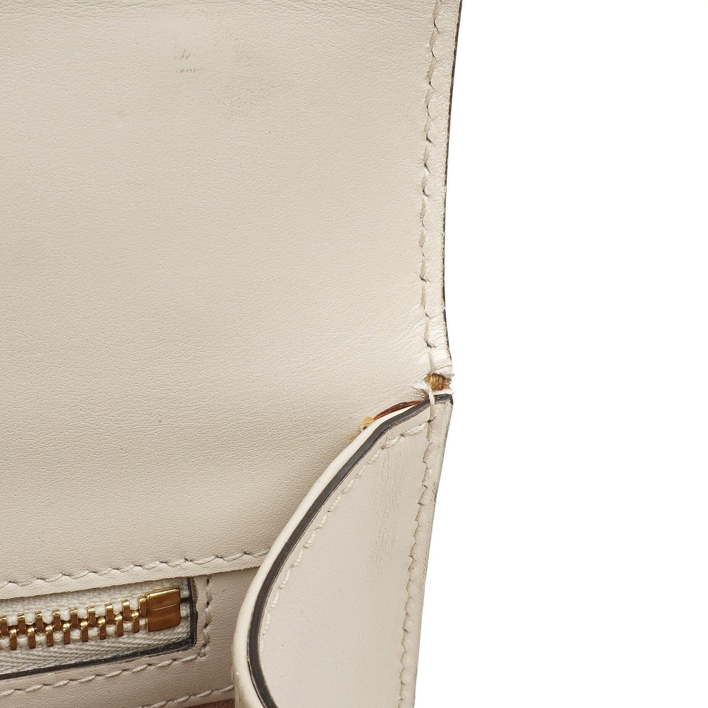 Gucci Small Sylvie Web Stripe Flap Shoulder Bag Ivory Off White Calfskin