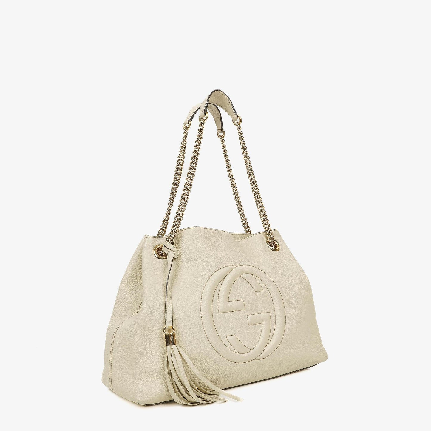 Gucci Soho Pebbled Calfskin Chain Tote Bag