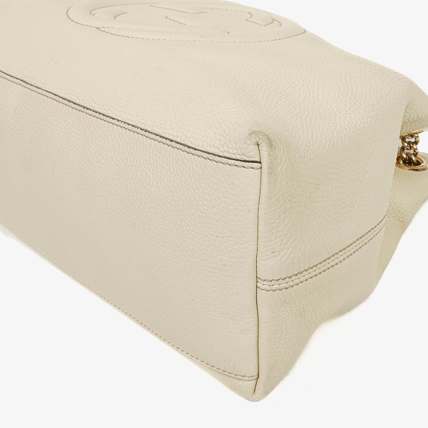 Gucci Soho Pebbled Calfskin Chain Tote Bag
