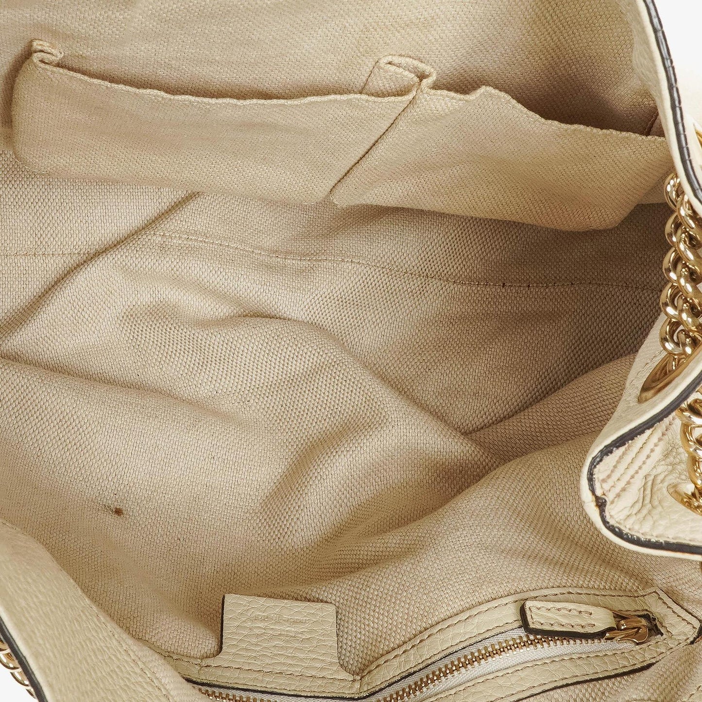 Gucci Soho Pebbled Calfskin Chain Tote Bag