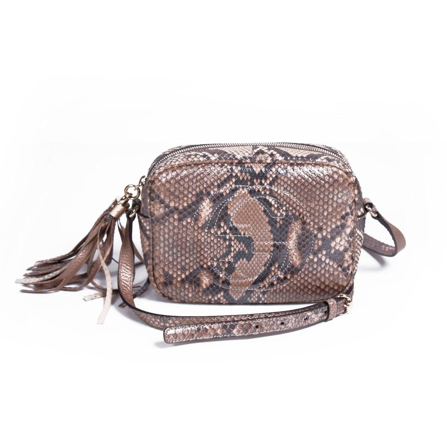 Gucci Soho Leather Canvas Shoulder Bag Style 7