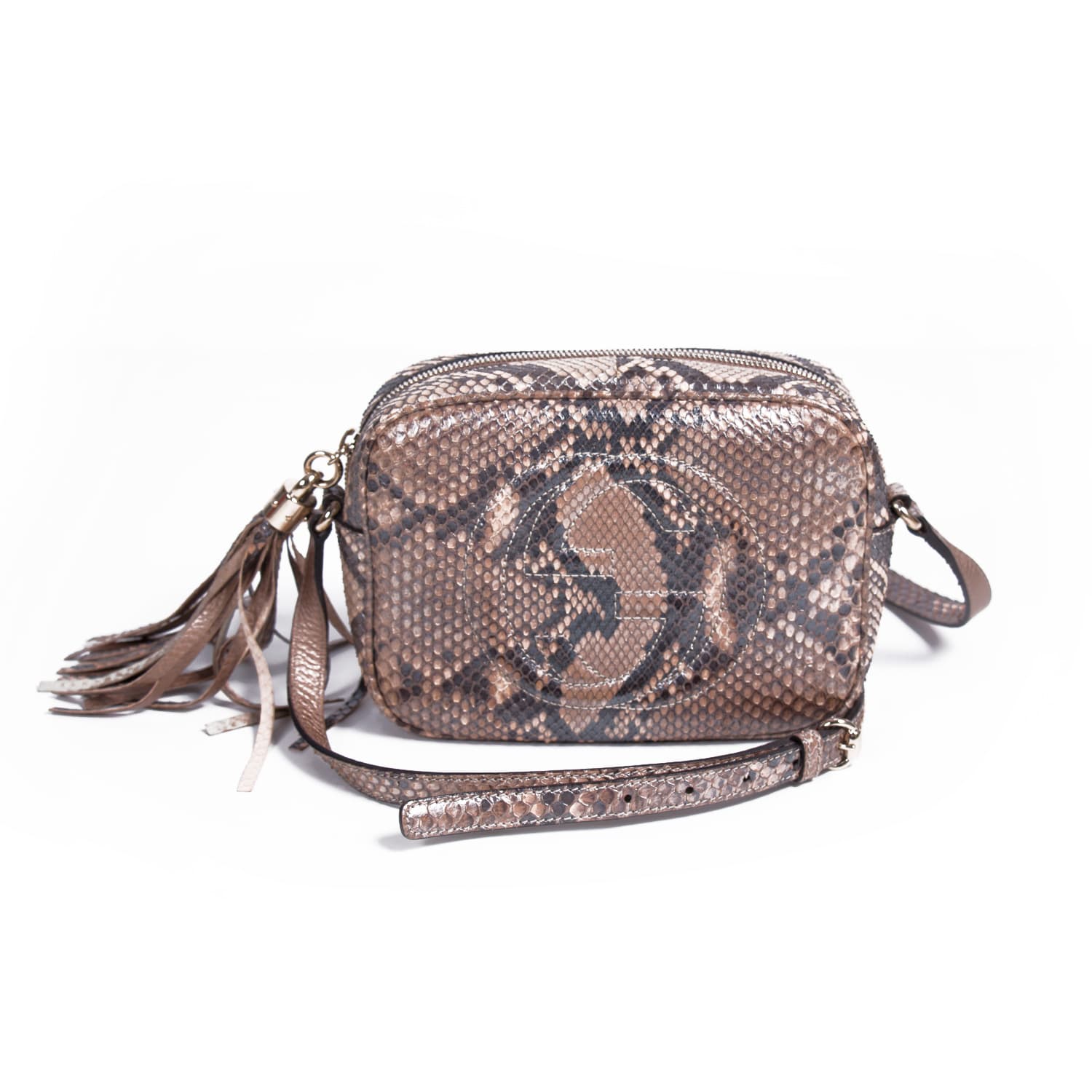 Gucci Soho Leather Canvas Shoulder Bag Style 7