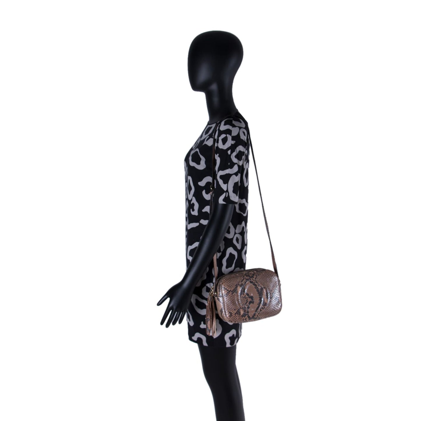 Gucci Soho Leather Canvas Shoulder Bag Style 7