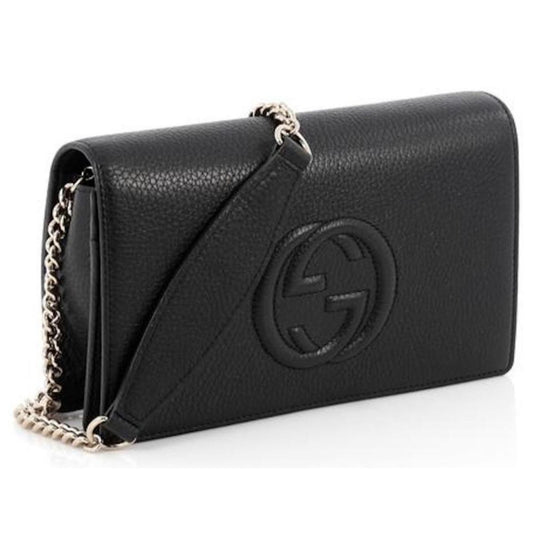 Gucci Monogram Chain Leather Crossbody