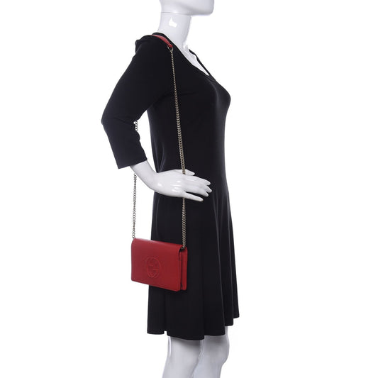 Gucci Monogram Chain Leather Crossbody