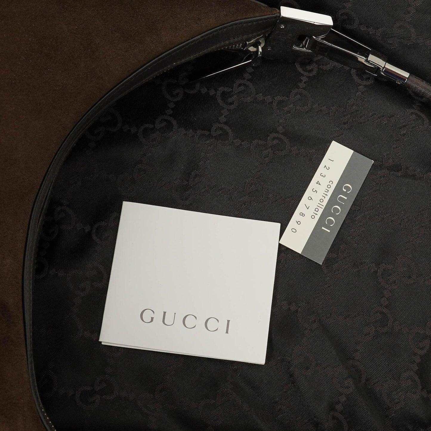 Gucci Suede and Leather Hobo Shoulder Bag