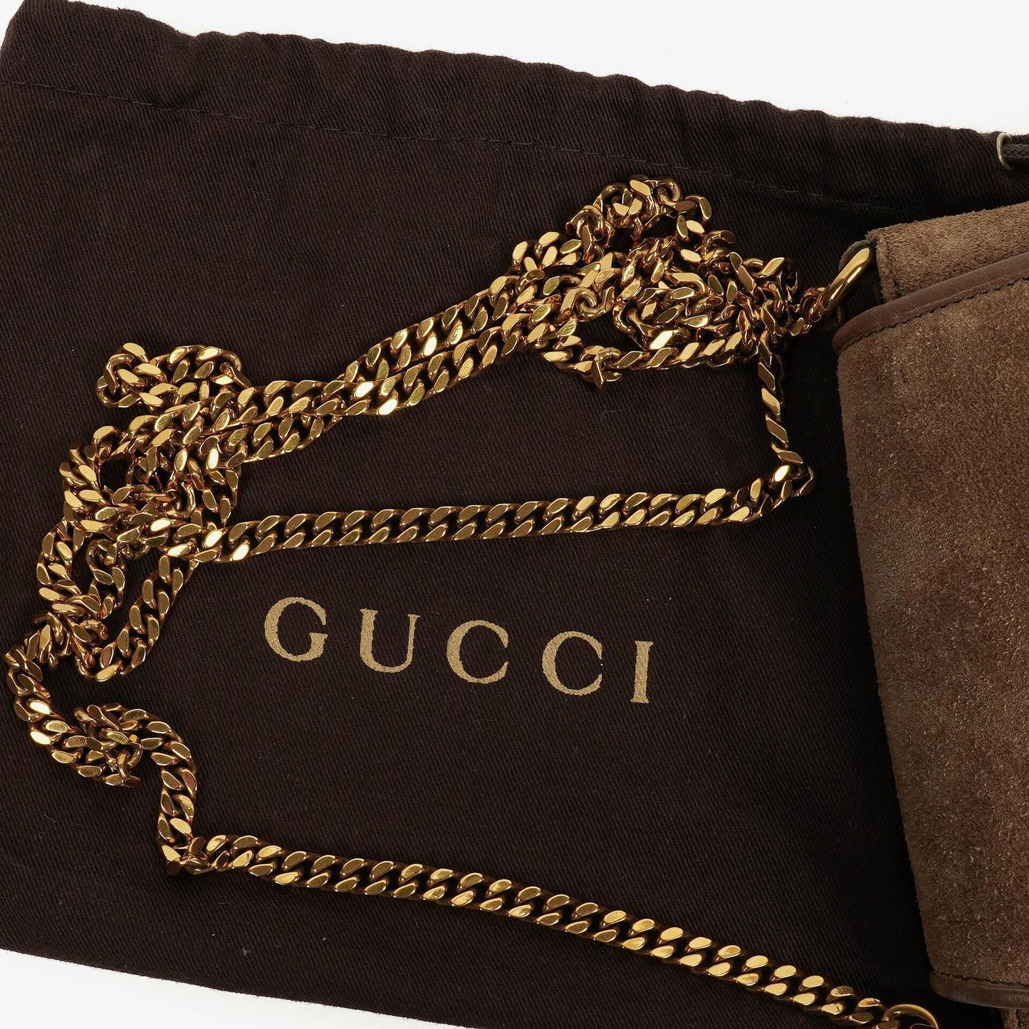 Gucci Suede Blondie Small Crossbody Bag