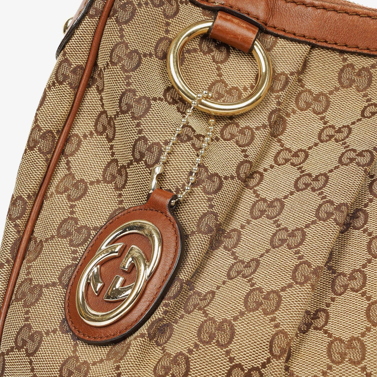 Gucci Sukey Medium Beige GG Canvas Hobo Bag