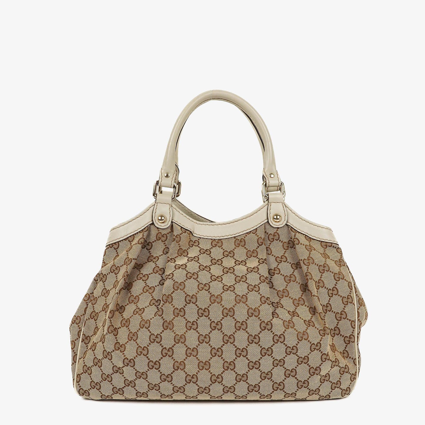 Gucci Sukey Medium Beige GG Canvas Hobo Bag