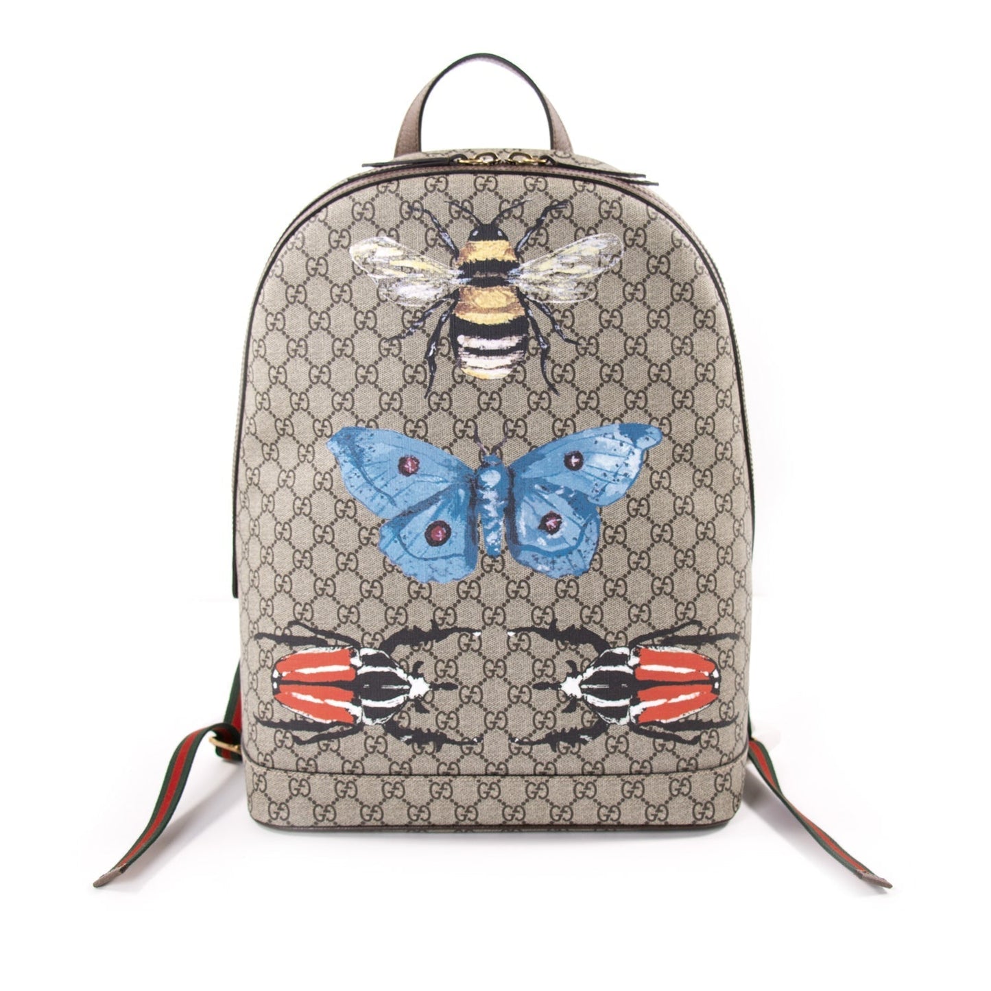 Gucci GG Supreme Leather Canvas Backpack Style 4