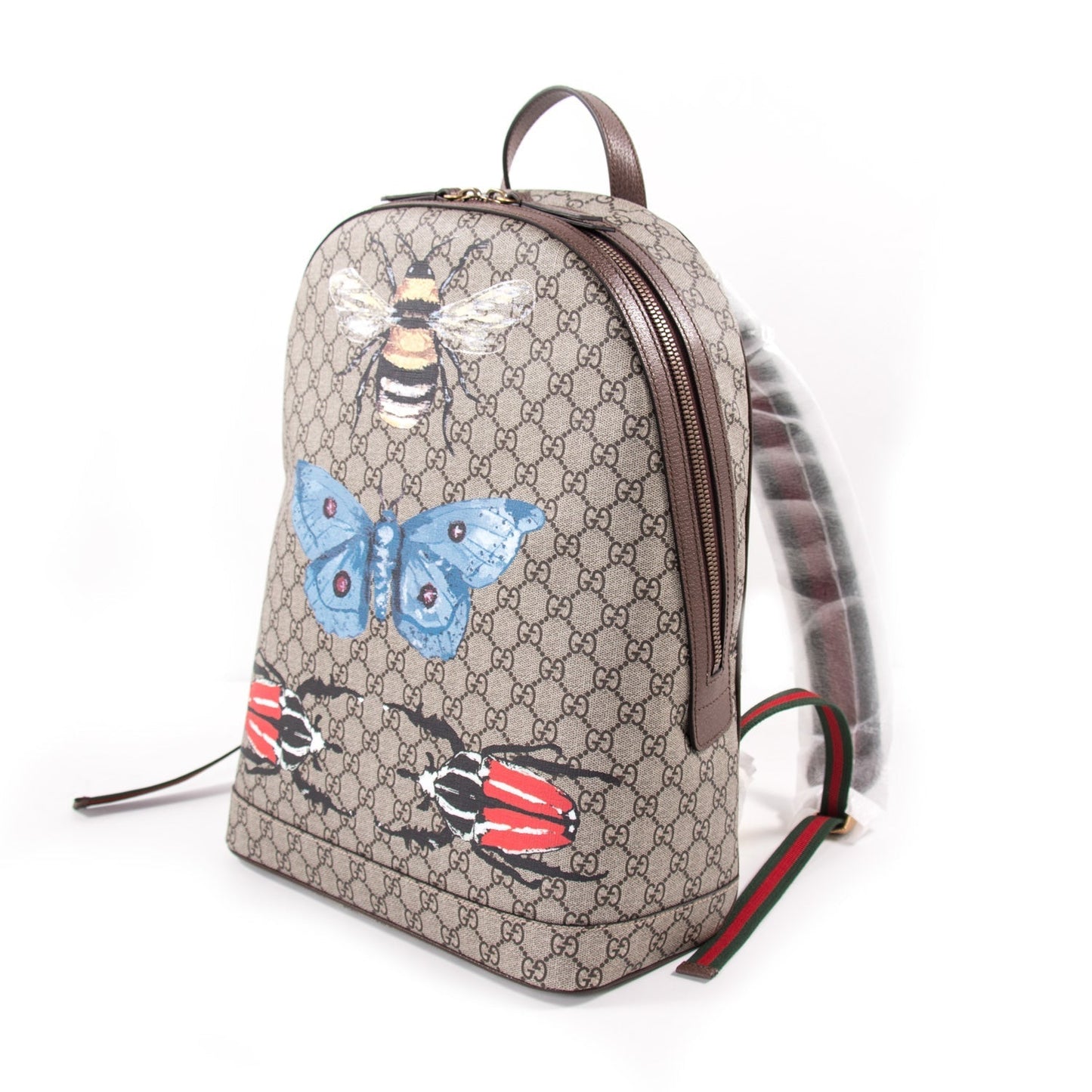Gucci GG Supreme Leather Canvas Backpack Style 4