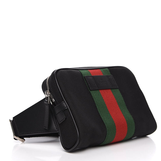 Gucci Monogram Nylon Leather Canvas Crossbody