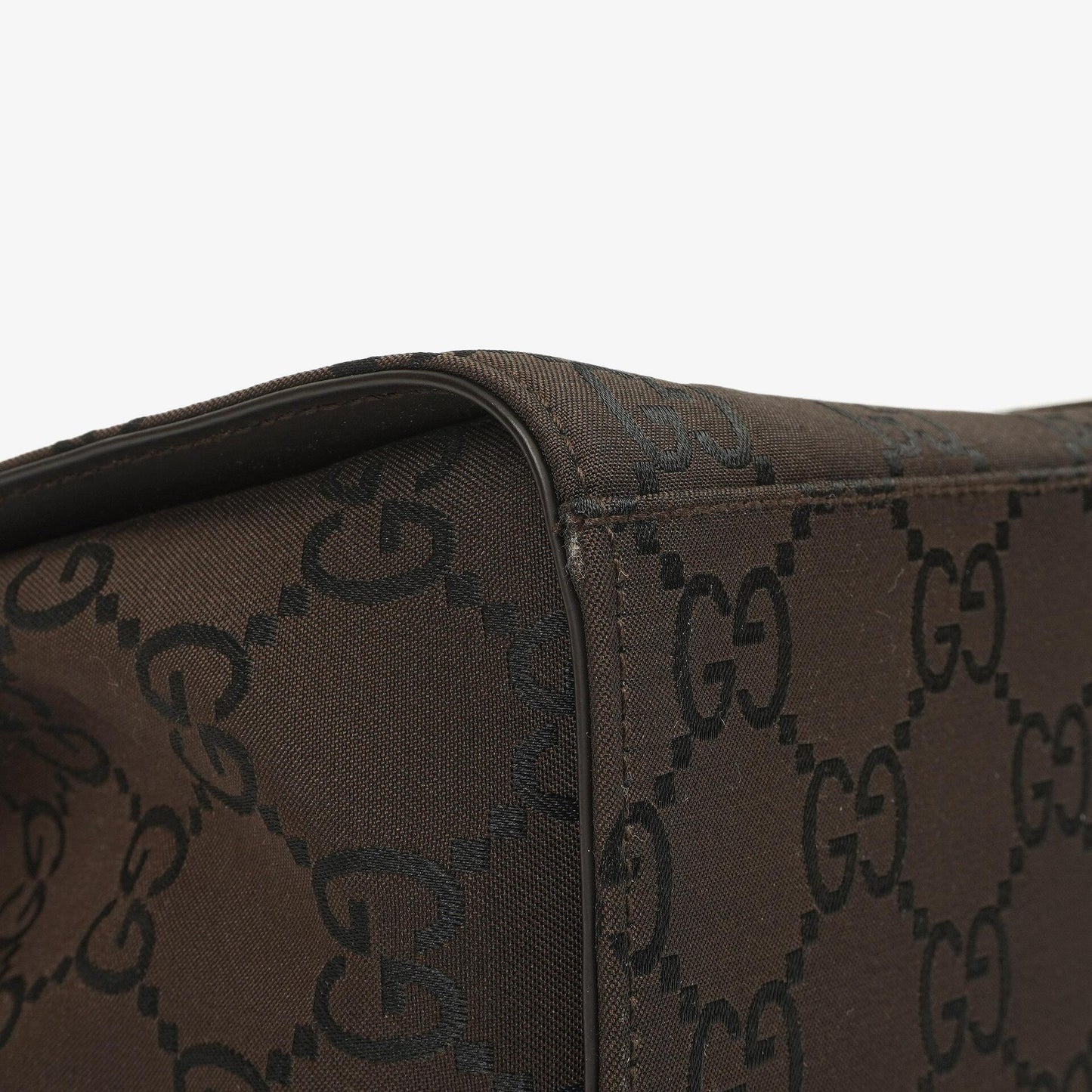 Gucci Vintage Bamboo Brown GG Canvas Tote Bag