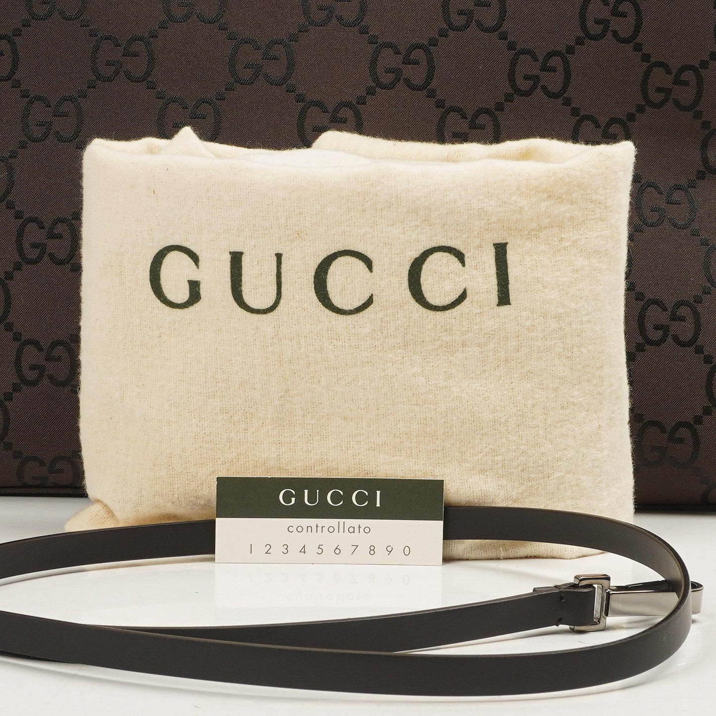 Gucci Vintage Bamboo Brown GG Canvas Tote Bag