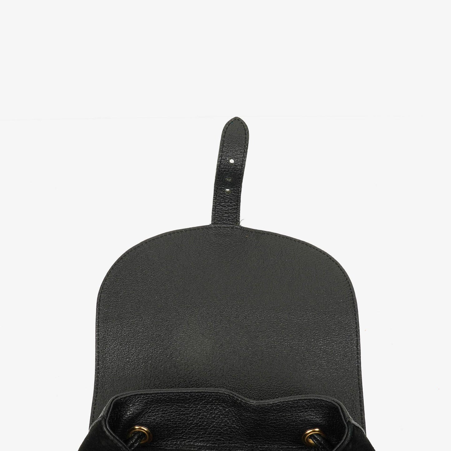 Gucci Vintage Black Suede and Bamboo Backpack