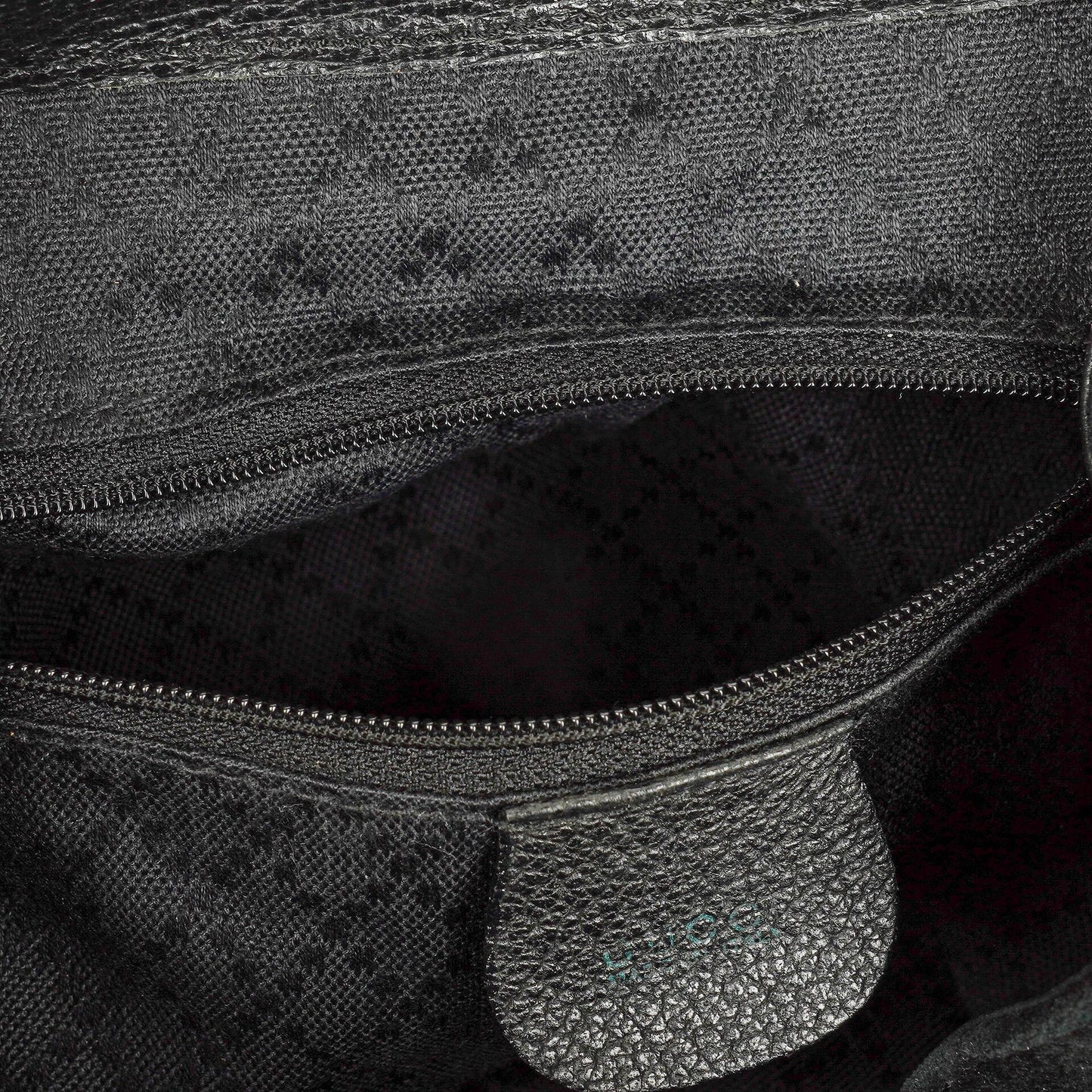 Gucci Vintage Black Suede and Bamboo Backpack