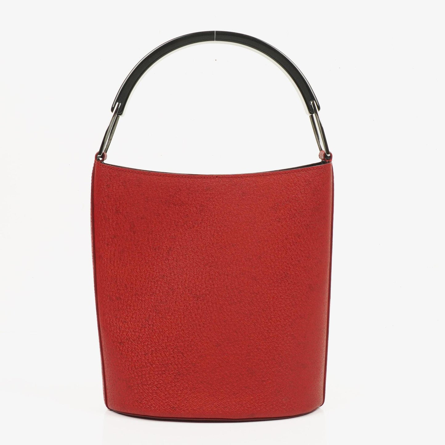 Gucci Vintage Bucket Bag in Red Leather with Pouch