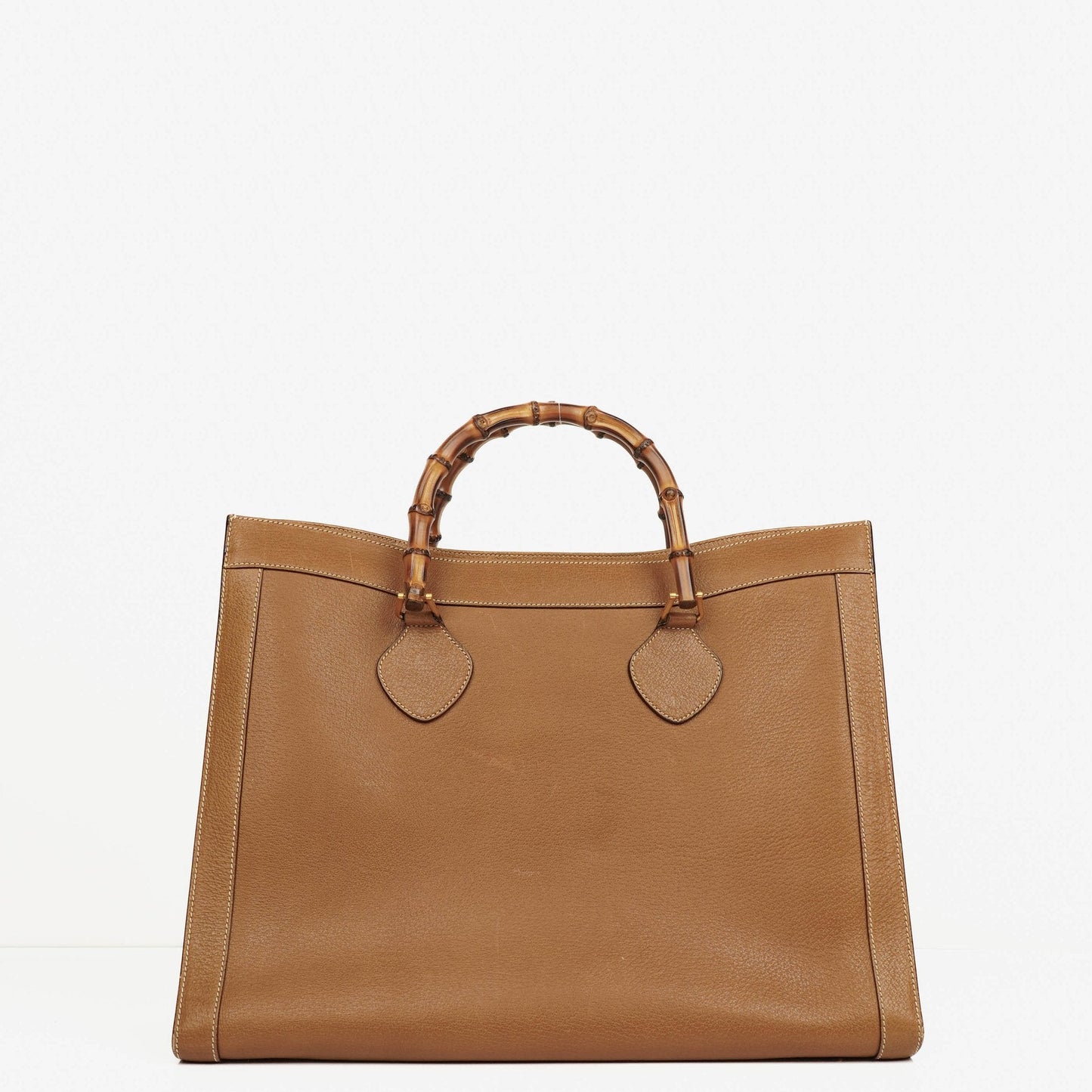 Gucci Vintage Diana Leather Bamboo Tote