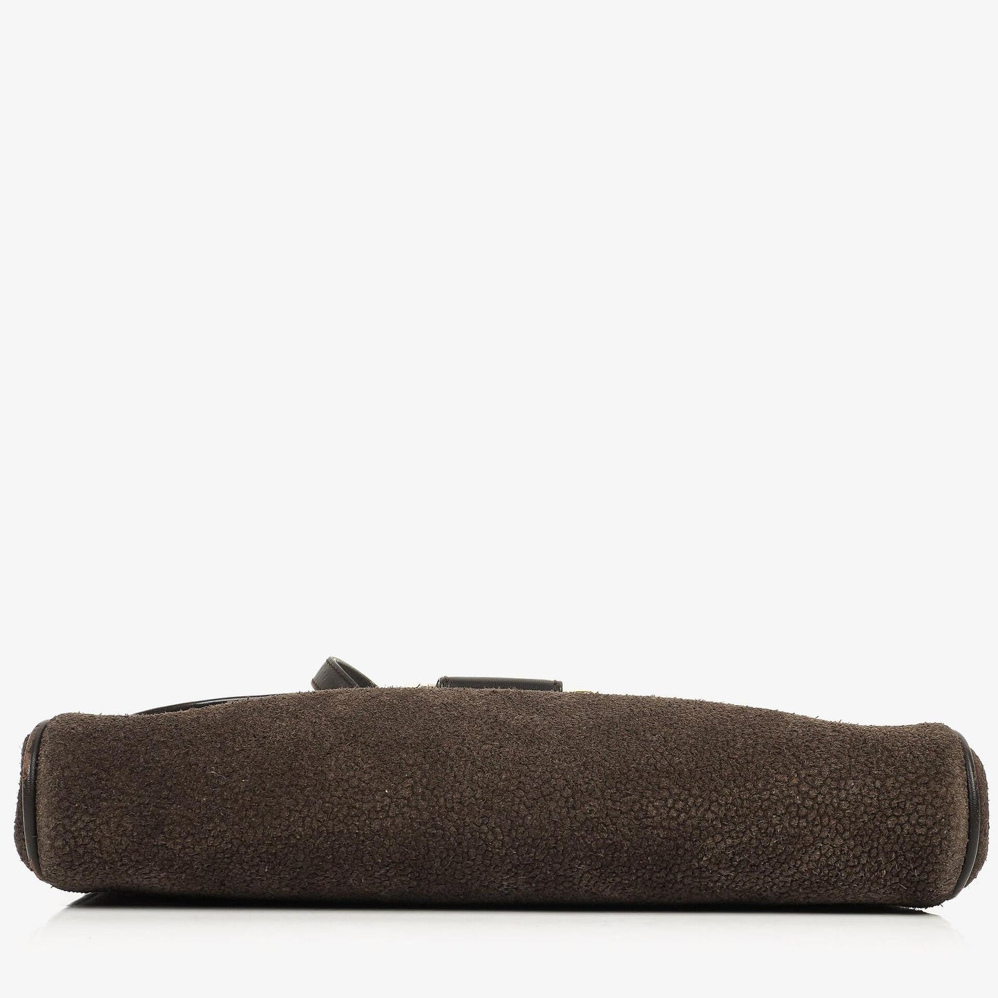 Gucci Vintage Horsebit 1955 Brown Suede Leather Bag