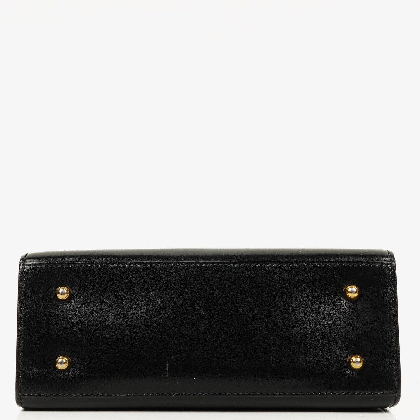 Gucci Vintage Kelly Lady Lock Convertible Black Leather Shoulder Bag